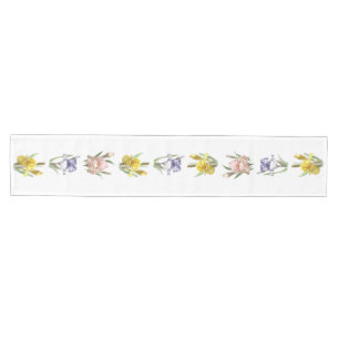 Iris Flower Garden Medium Table Runner