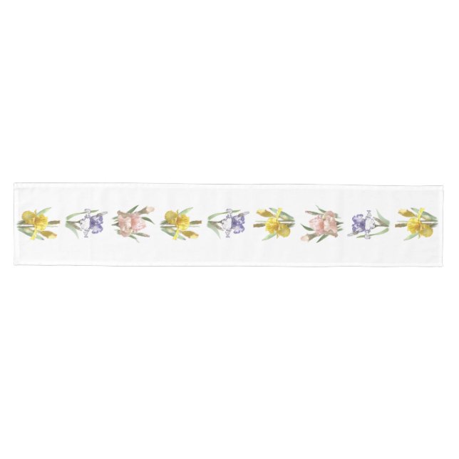 Iris Flower Garden Medium Table Runner (Horizontal)