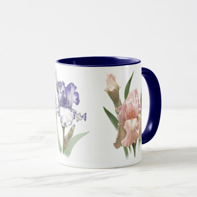 Iris Flower Garden Mug (Front Right)