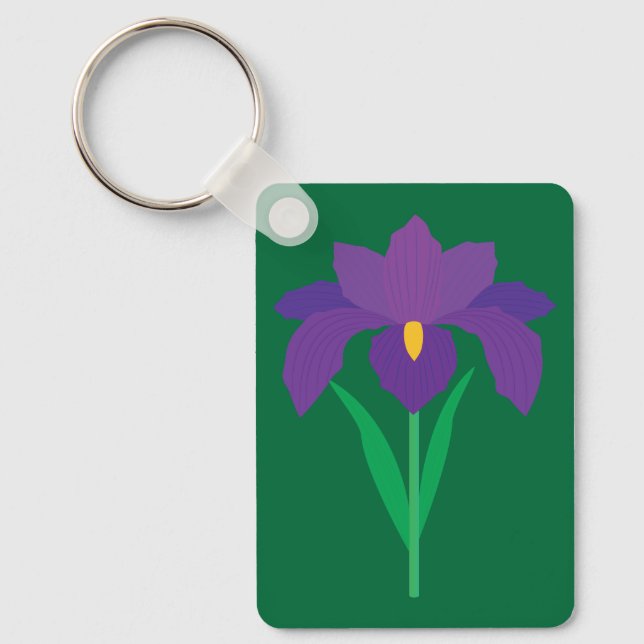 Iris Flower Keychain (Front)