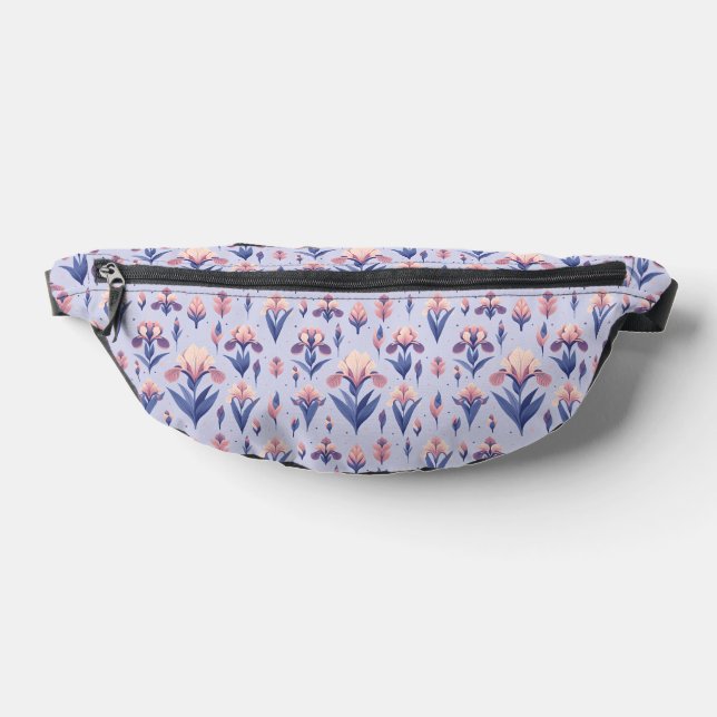 Iris Flower Pattern Fanny Pack (Lay Down)
