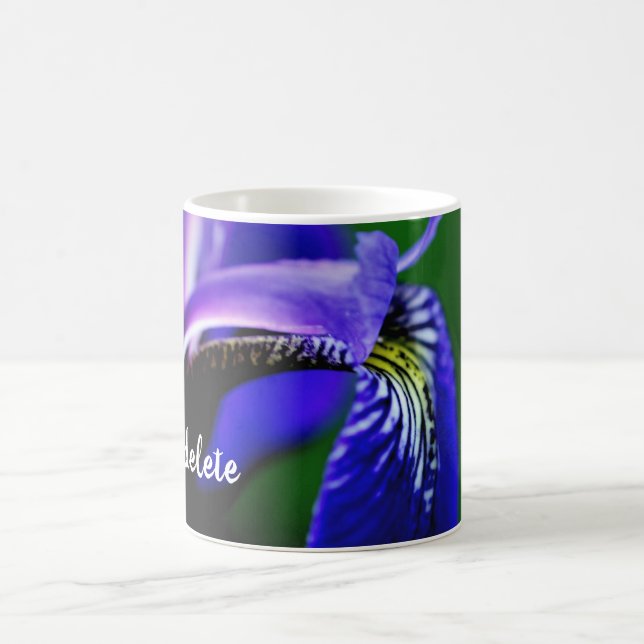 Iris Flower Personalized Coffee Mug (Center)