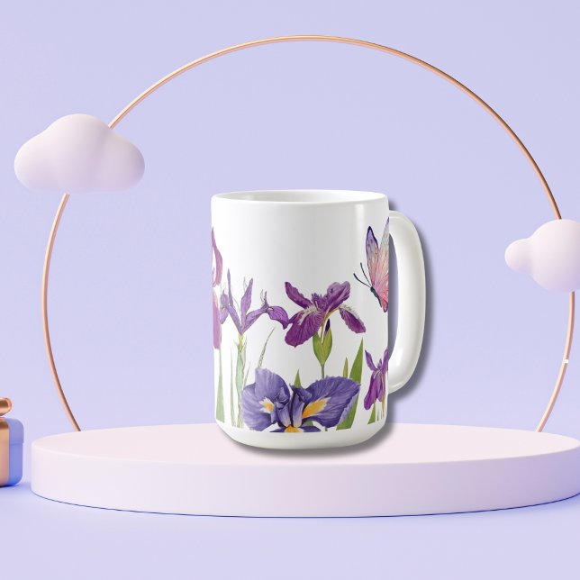 Iris flower watercolour Coffee Mug (Creator Uploaded)