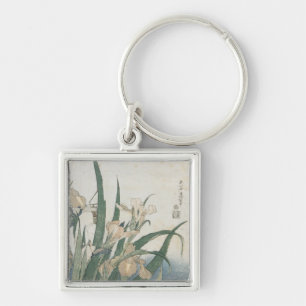 Iris Flowers and Grasshopper, c.1830-31 Keychain