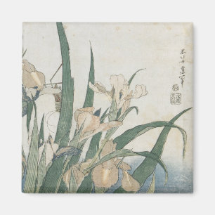 Iris Flowers and Grasshopper, c.1830-31 Magnet