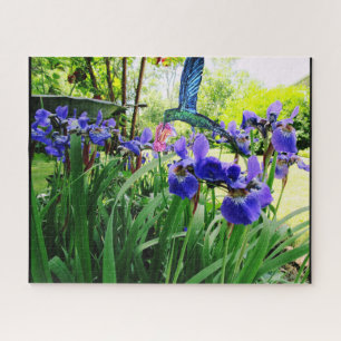 IRIS FLOWERS AND HUMMINGBIRD puzzle