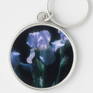 Iris Flowers at Twilight Keychain