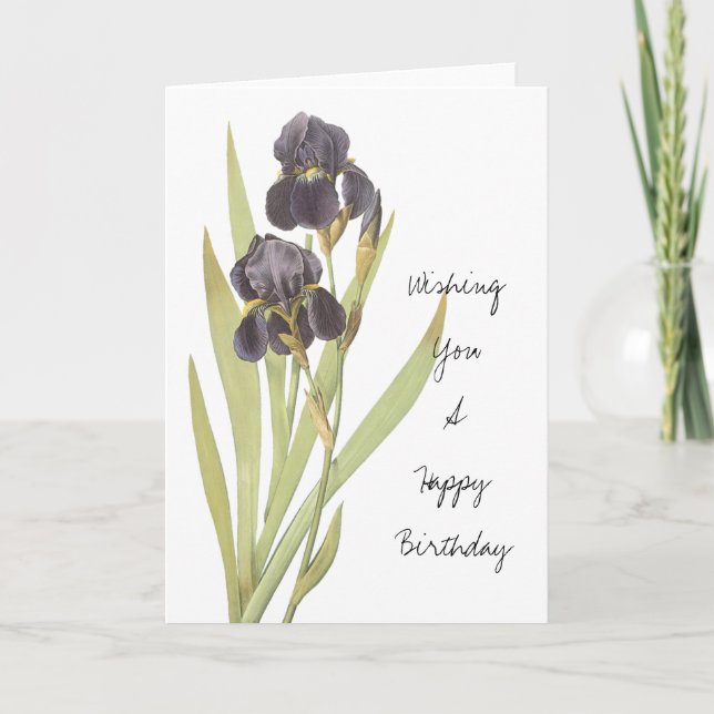 Iris Flowers Card (Front)