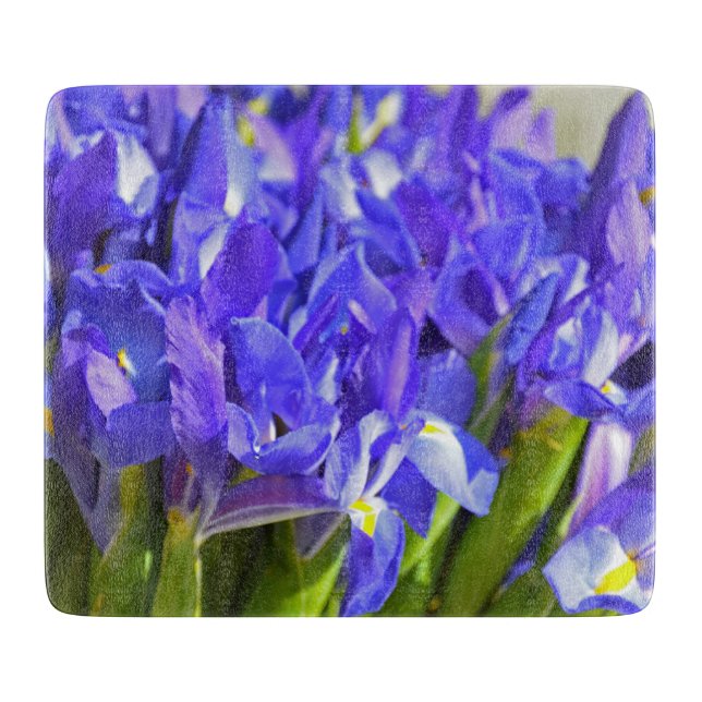 Iris flowers cutting board (Front)