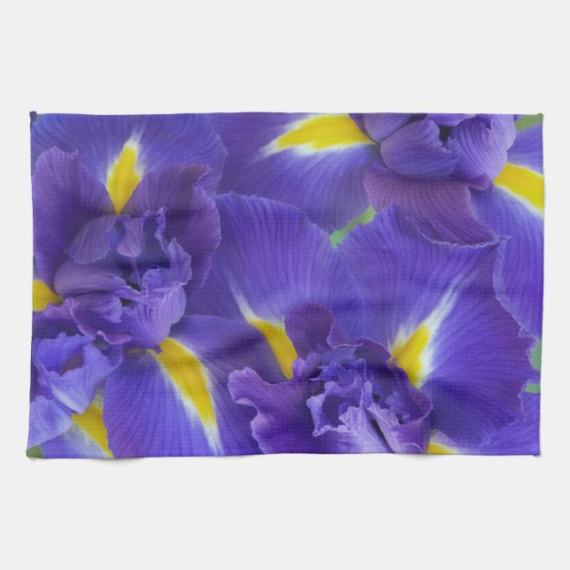 Iris flowers kitchen towel (Horizontal)