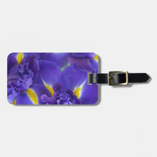Iris flowers luggage tag (Front Horizontal)
