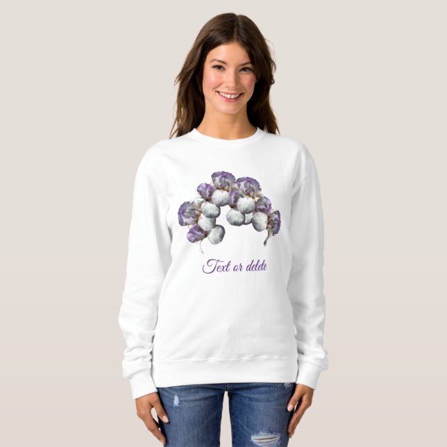 Iris Flowers Personalized  Sweatshirt (Front Full)