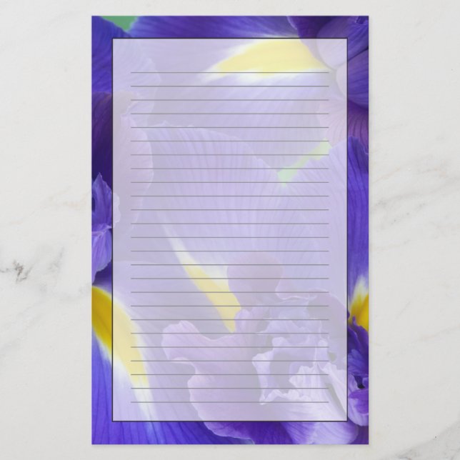 Iris flowers stationery (Front)