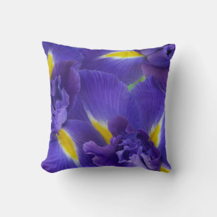 Iris flowers throw pillow