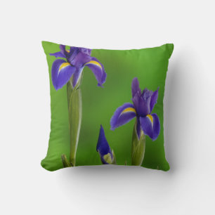 Iris Flowers Throw Pillow