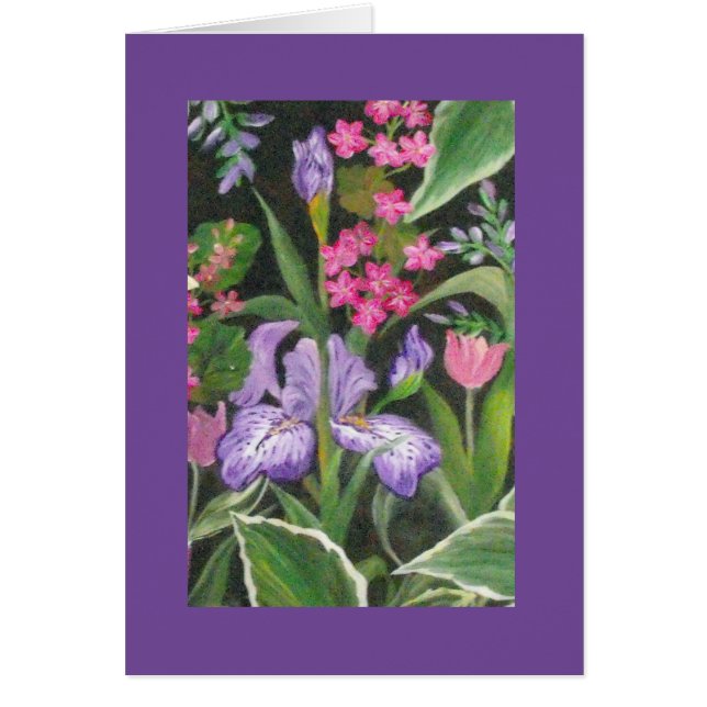 Iris Garden Blank Card (Front)