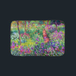 Iris Garden Claude Monet Fine Art Bath Mat<br><div class="desc">The Iris Garden at Giverny was painted by French Impressionism painter,  Claude Monet,  in 1900 showing his iris flower garden in Giverny,  France.</div>