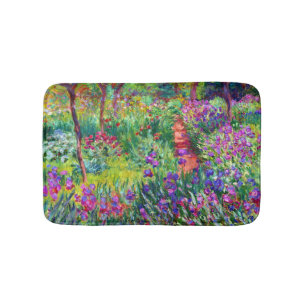 Iris Garden Claude Monet Fine Art Bath Mat