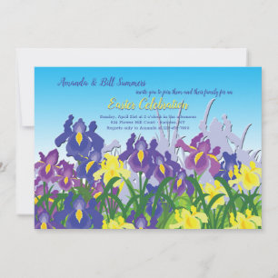 Iris Garden Flowers Invitation