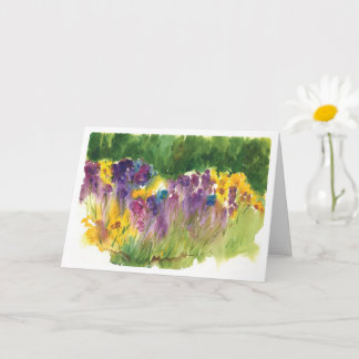 Iris Garden Folded Greeting Card