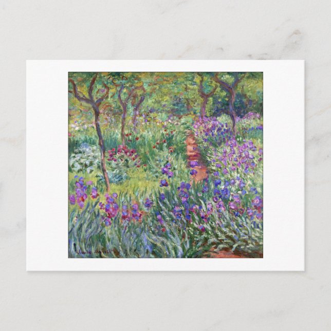 Iris garden Giverny by Monet Postcard (Front)
