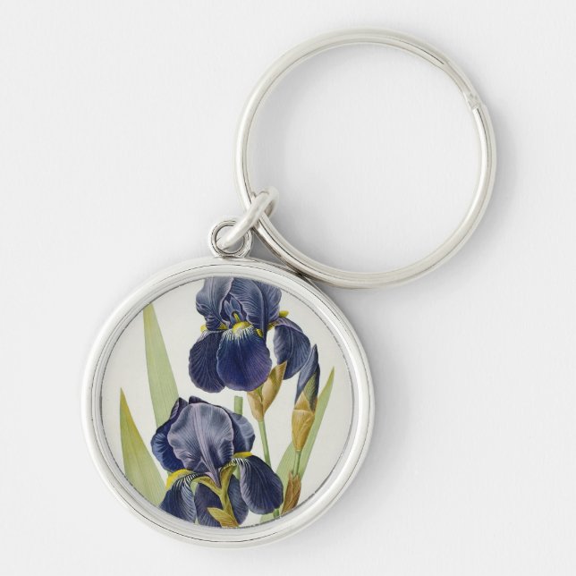 Iris Germanica, from `Les Liliacees', 1805 Keychain (Front)