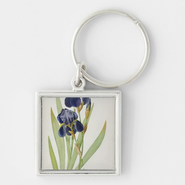 Iris Germanica, from `Les Liliacees', 1805 Keychain (Front)