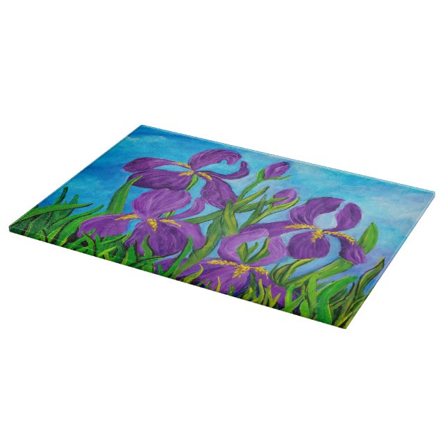 Iris Glass Cutting Board (Corner)