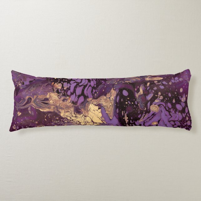 iris gold ink swirl : body pillow (Front)