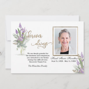 Iris - Gold Sympathy Thank You Personalized Photo