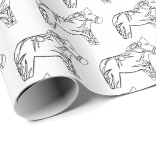 Iris Horses Wrapping Paper