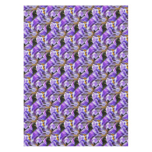 Iris In Violet Lilac and Purple Botanical Art Tablecloth