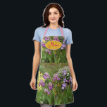 Iris irises floral Flowers Cottage Garden Birthday Apron<br><div class="desc">Yellow Bearded Iris floral Flowers Birthday Card. Designed from one of original floral photo from my garden.</div>