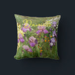 Iris irises floral Flowers Cottage Garden Birthday Throw Pillow<br><div class="desc">Yellow Bearded Iris floral Flowers Birthday Card. Designed from one of original floral photo from my garden.</div>