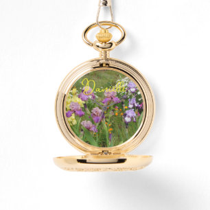 Iris irises floral Flowers Cottage Garden Birthday Watch