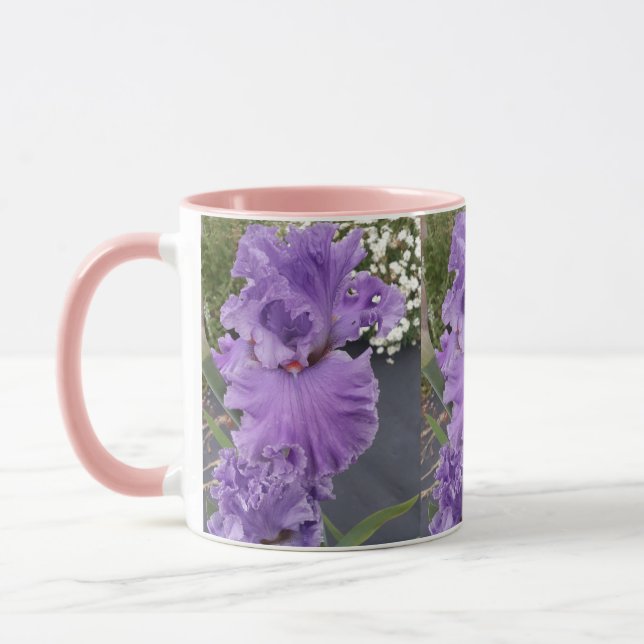 Iris Iriss Fleur Violette Fleur Florale Mug (Gauche)