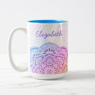 Iris Mandala 15 oz. Personalized Mug