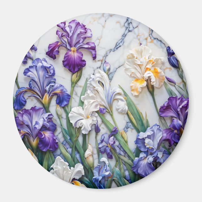 Iris marble magnet (Front)