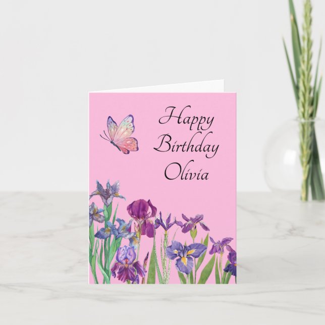 Iris name birthday card (Front)