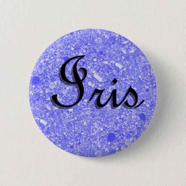 Iris Name Tag 2 Inch Round Button (Front)
