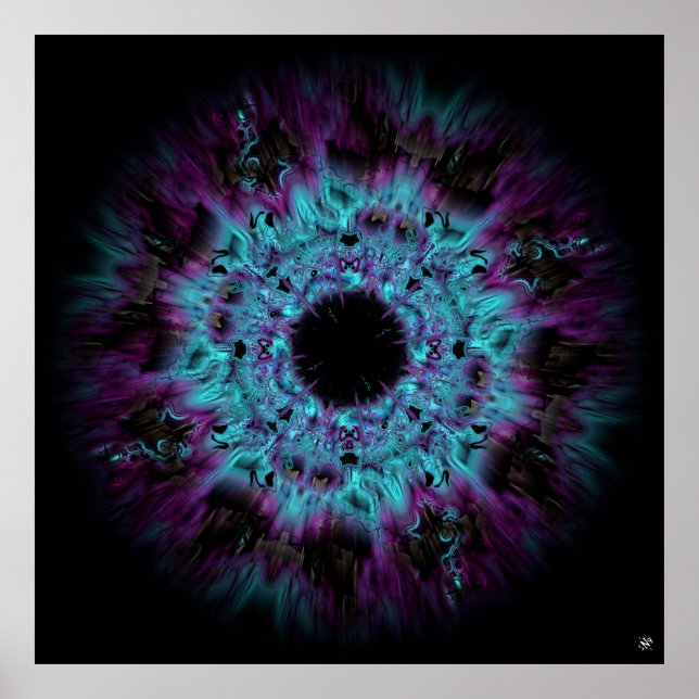 Iris nebula - colourful abstract pattern v1.2 poster (Front)