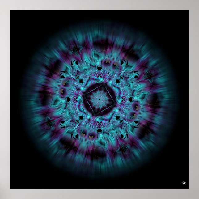 Iris nebula - colourful abstract pattern v6 poster (Front)