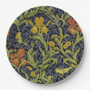 Iris Pattern (by William Morris) Paper Plate