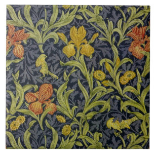 Iris Pattern (by William Morris) Tile