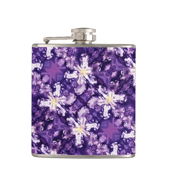 Iris Print Design Flask (Front)