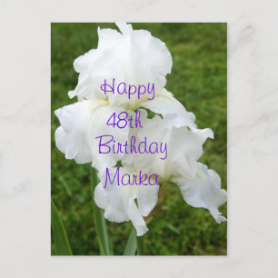 Iris Rebloomer Flower Birthday card- customize Postcard