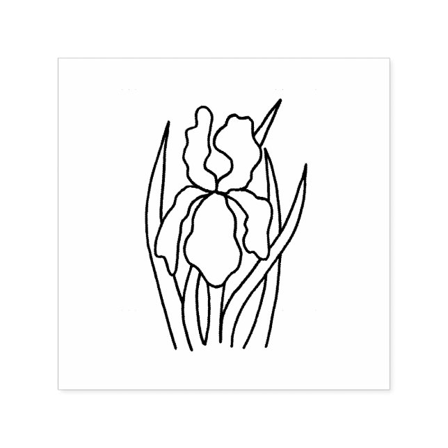 Iris Self Inking Rubber Stamp (Design)