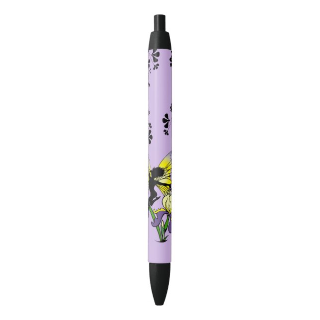 Iris Shadow Fairy Black Ink Pen (Front Vertical)