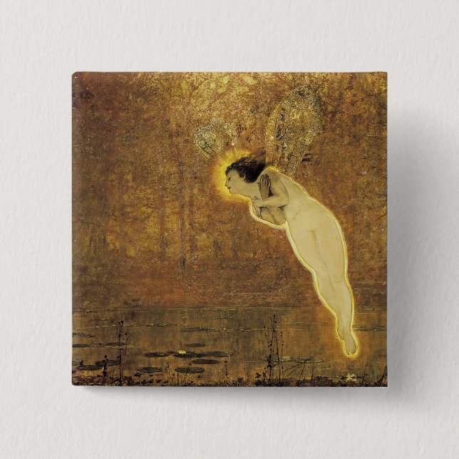 Iris, Spirit of the Rainbow 2 Inch Square Button (Front)