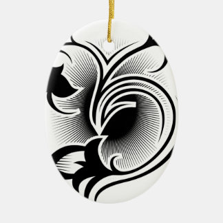 Iris tattoo ceramic ornament